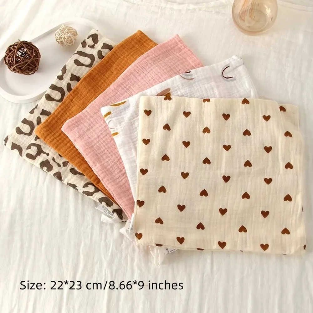 New 4-Layer Pure Cotton Baby Cotton Washcloth Soft Gauze Cotton Square Towels Baby Towels Absorbent Newborn Burp Cloth
