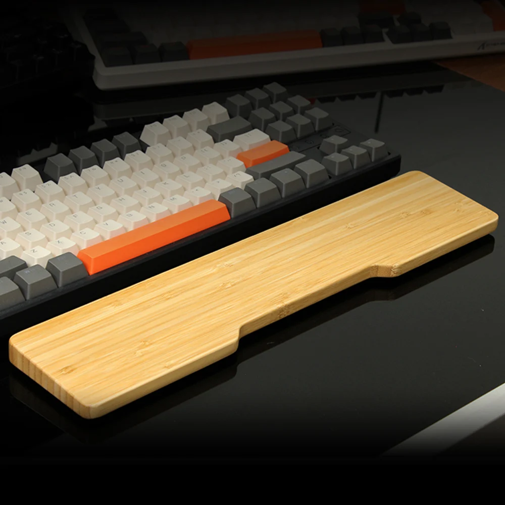 Echome-ergonômico Handmade Bambu Teclado Pad Descanso de Mão Personalizado Descanso de Pulso para 61 68 87 98 104 Teclas Teclados Mecânicos