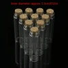 10 Pcs 20ml 22*80mm Empty Tiny Small Clear Cork Message Glass Bottles Vials Wholesale 6