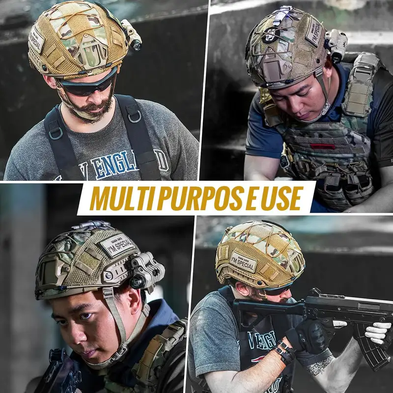 BOOIU Tactical Helmet Cover Cloth for Airsoft Fast Helmet with Velcro Hunting CS Camo Safety Helmet Cloth-Without Sport Helmet - Image 6
