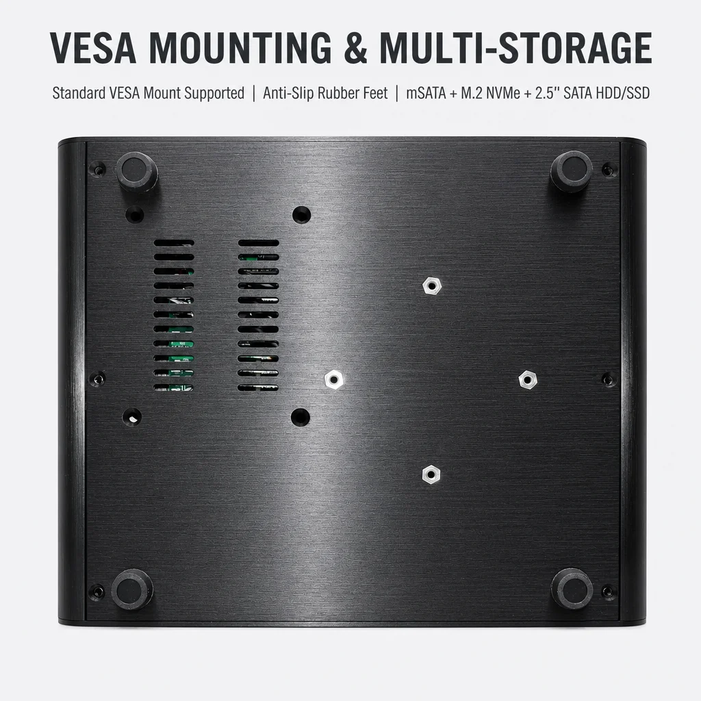Partaker 12th Gen Alder Lake Fanless Mini PC Intel Core I7 1255U 1260P 1165G7 10510U HD DP Win 11 Gaming Desktop Computer