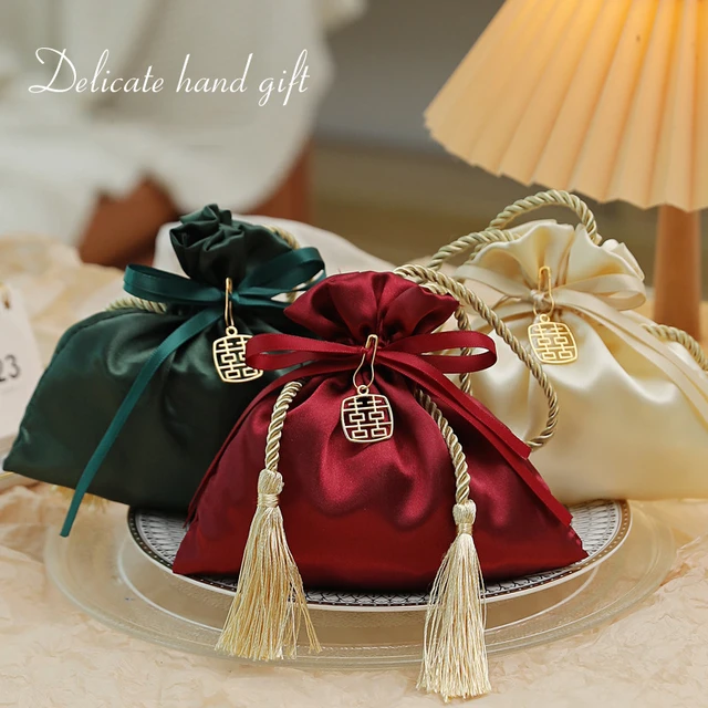 ハンドメイド 高貴なシルクバッグ 励ます