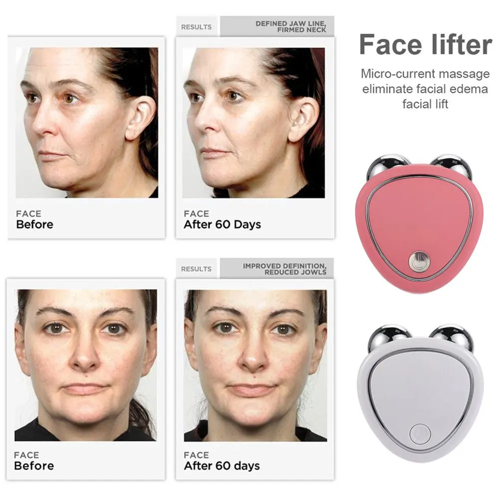 Nuove Donne Electric Face Lift Roller Massager Ems Microcurrent Sonic Vibration Facial Lifting Skin Stringere Massaggio Strumenti Di Bellezza