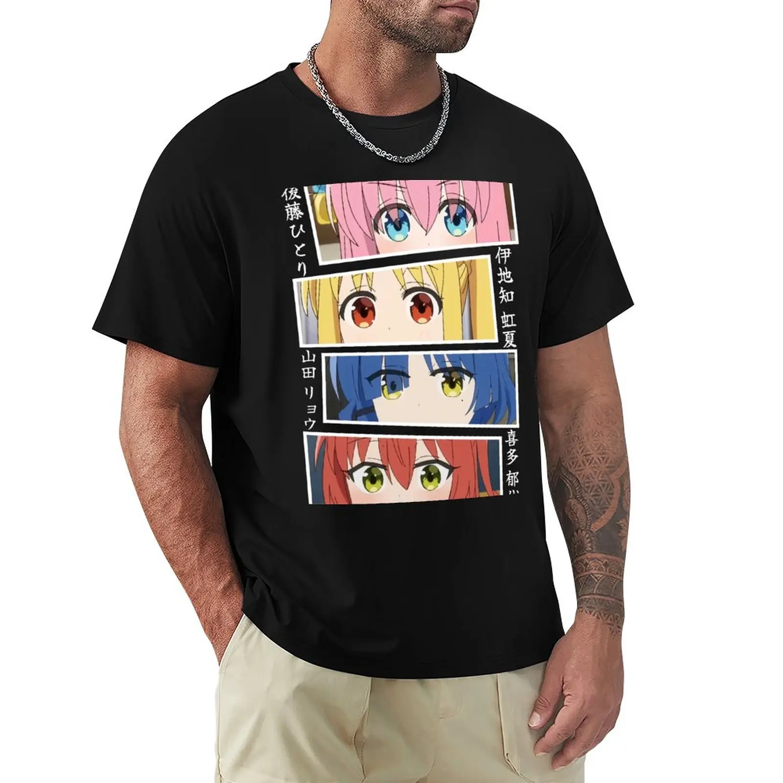 

Bocchi the Rock T-Shirt quick drying oversizeds mens funny t shirts