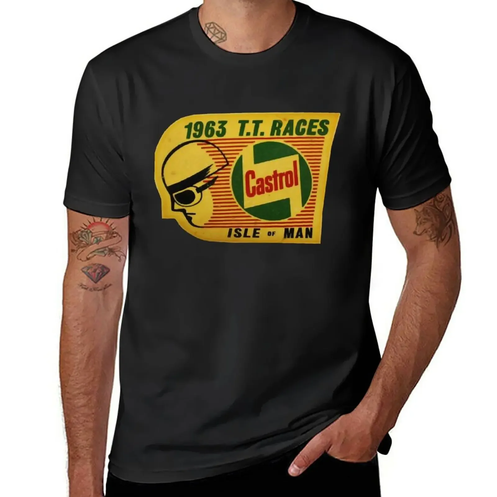 

ISLE OF MANN TT VINTAGE 1963 T-Shirt sports fans anime plain white t shirts men