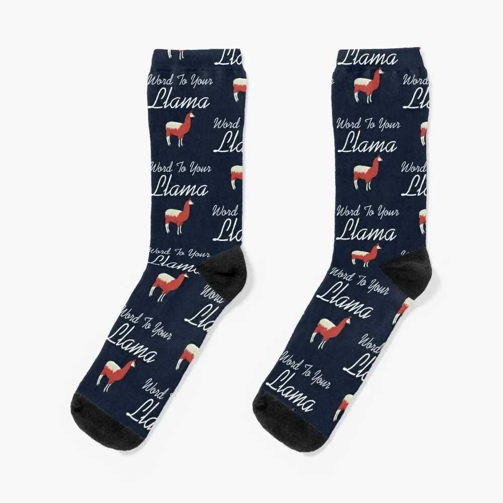 

Word To Your Llama Socks custom Crossfit Non-slip Men Socks Luxury Brand Women's