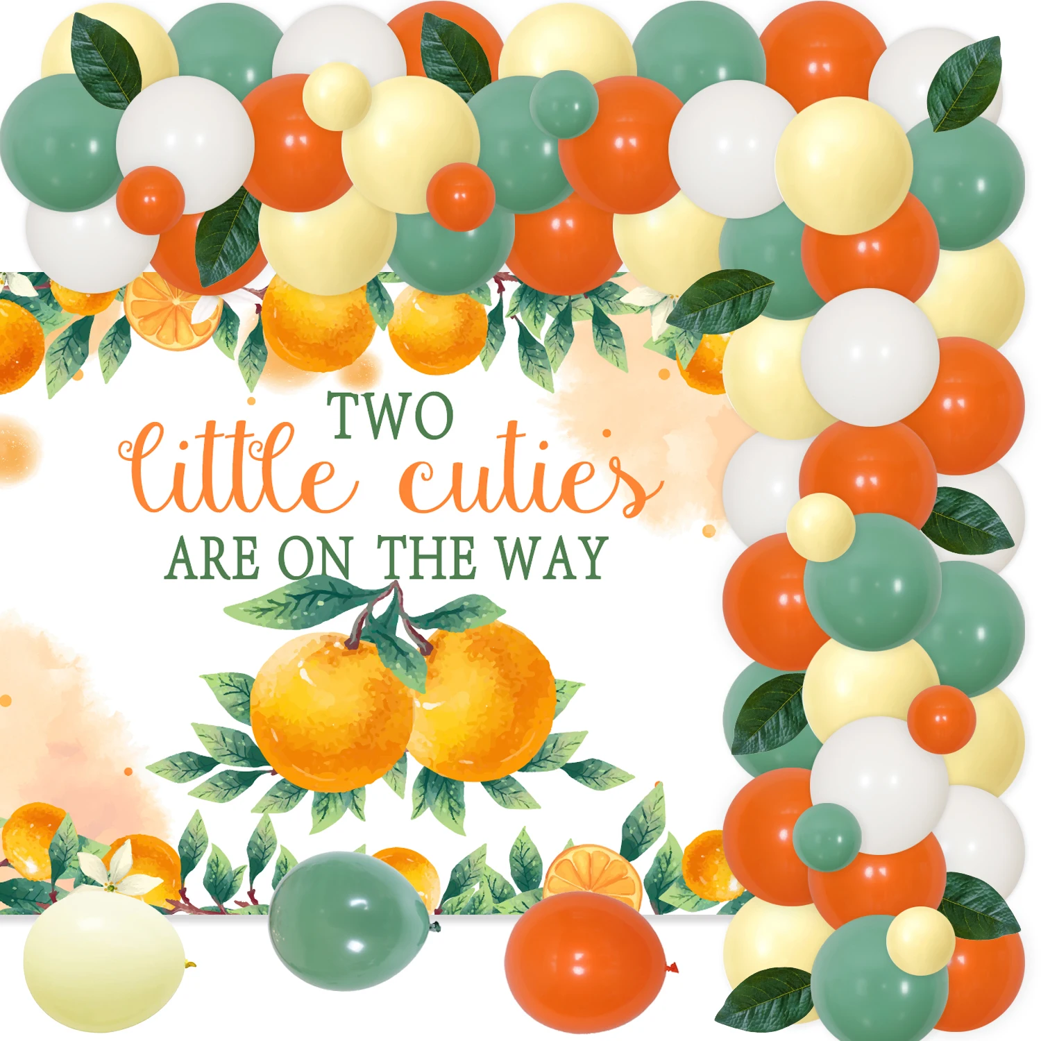First Birthday Balloon Kit - Sweet To Be One Orange Theme Party Decor