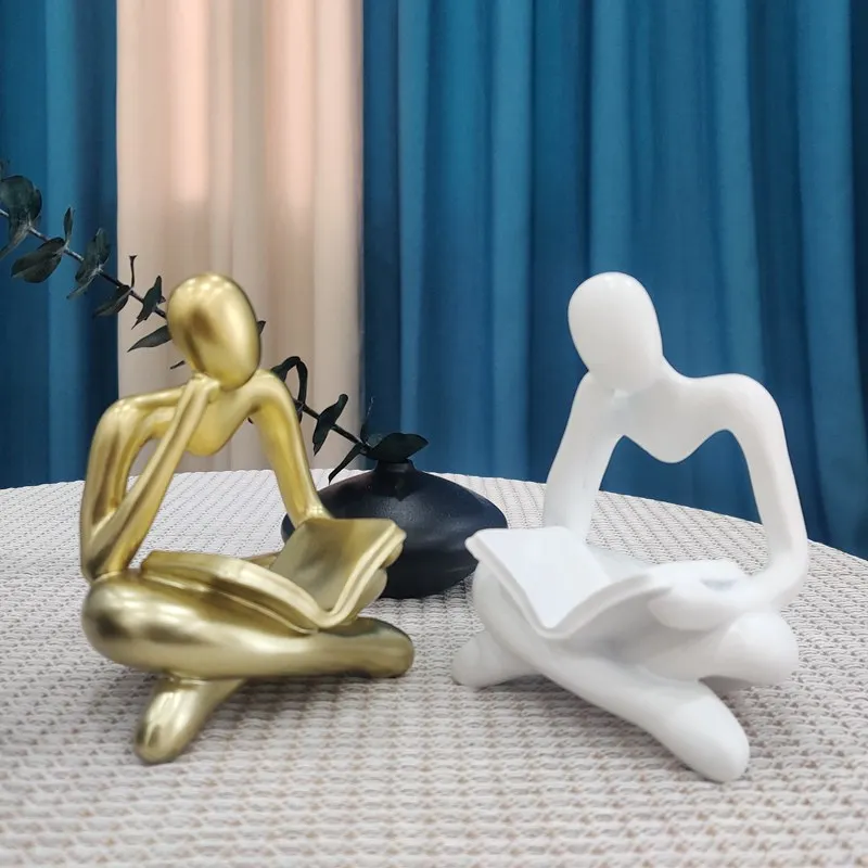 Vilead Nordic Abstract Thinker Statue Resin Figurine Office Home Decoration Desktop Decor Handmade Crafts Sculpture Modern Art 6 Vilead Nordic Abstract Thinker Statue Resin Figurine Office Home Decoration Desktop Decor Handmade Crafts Sculpture Modern Art 6