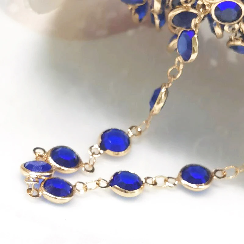 1 Meter 6mm Colorful Crystal Beaded Necklace Chain for DIY Jewelry and Crafts