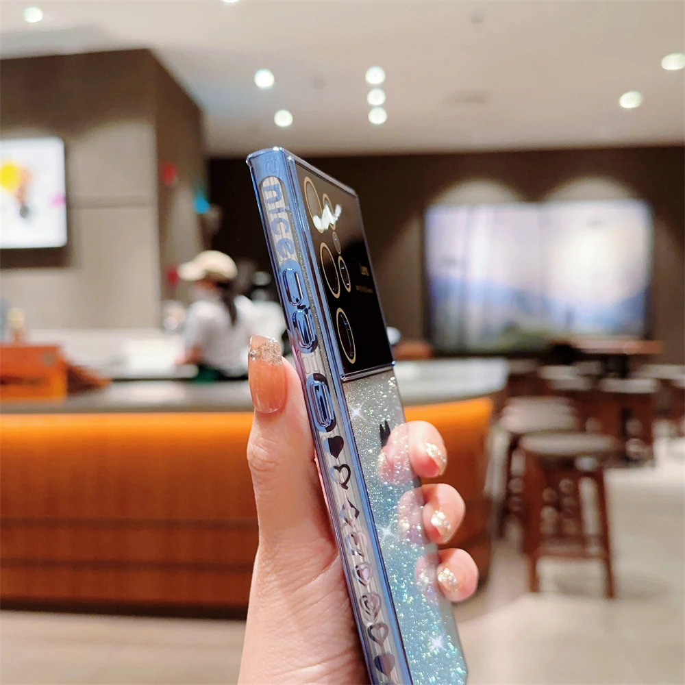 Permatomas telefono dėklas su širdelėmis samsung galaxy serijai_voghion.com