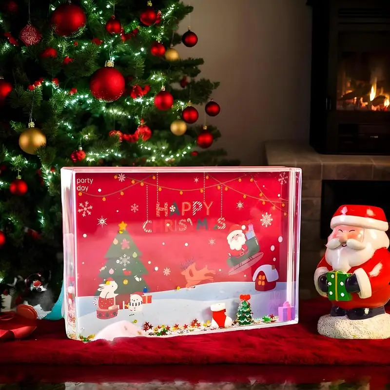 Enchanting Christmas Liquid Quicksand Picture Frame