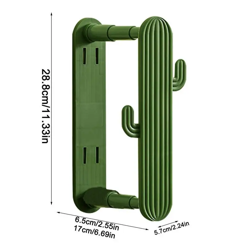 Hanger Organizer Wall Mount Cactus Shape Hanger Storage Holder Extendable Hanger Organizer Rack Space Saving Holder For Hangers 6