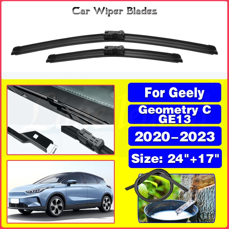 

Car Front Wiper Blades For Geely Geometry C GE13 2020 - 2023 Front Windscreen Wiper Blade Brushes Cutter Car Accessories 24"+17"
