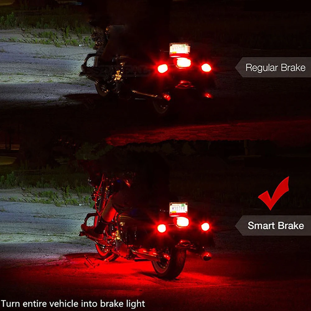 Motorcycle led lights motorcycle accessories Rear Tail Light Motorcycle Moto Smart Brake Lights LED Motorcycle Light 6 RGB 36 LED