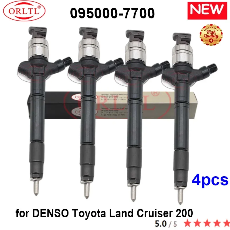 

ORLTL Genuine Fuel Injector 0950007700 NOZZLE 095000-7700 7700 for Toyota 1VD-FTV Engine Land Cruiser 4.5L 4PCS/LOT