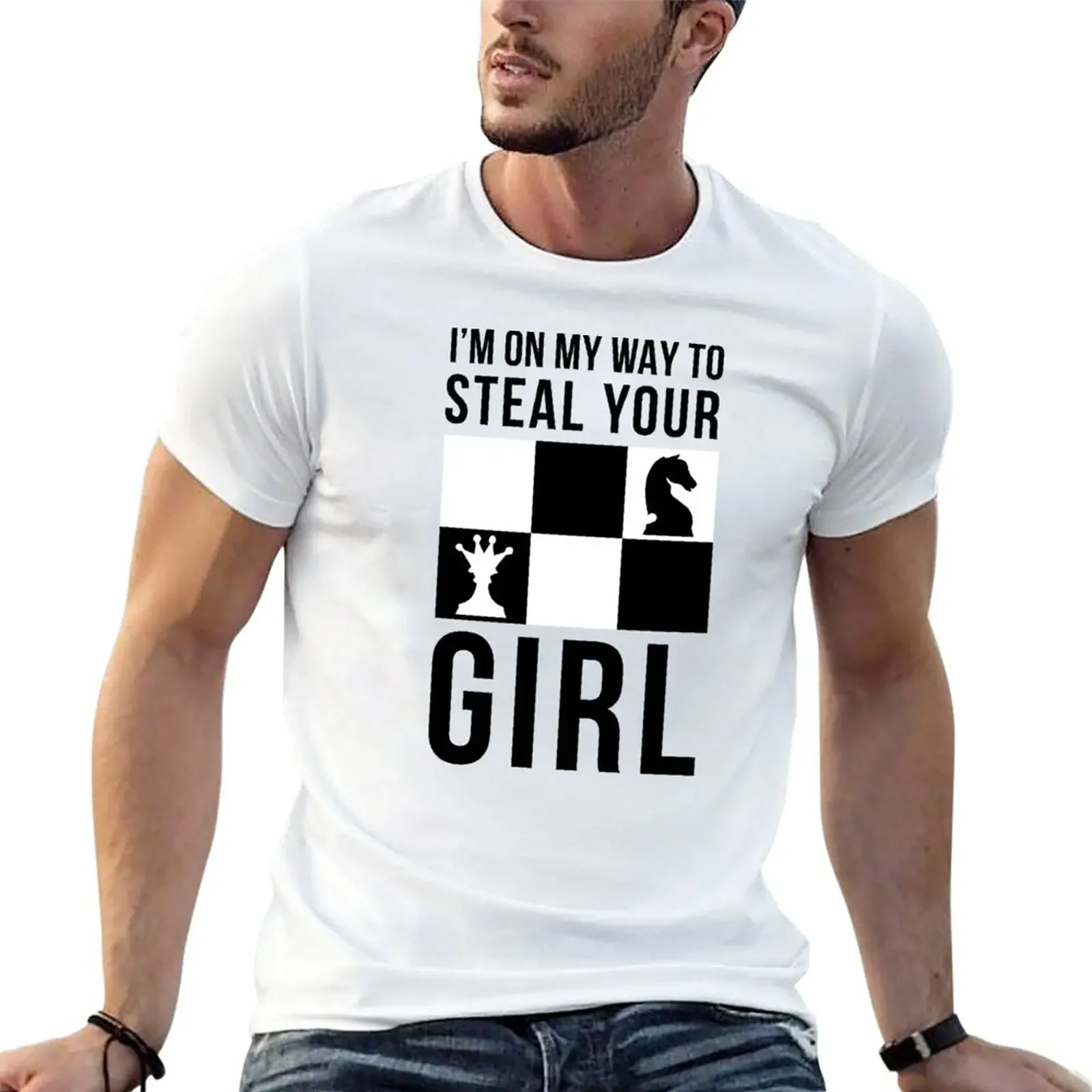 

Chess Memes I Am On My Way To Steal Your Girl T-Shirt korean fashion sublime black t-shirts for men