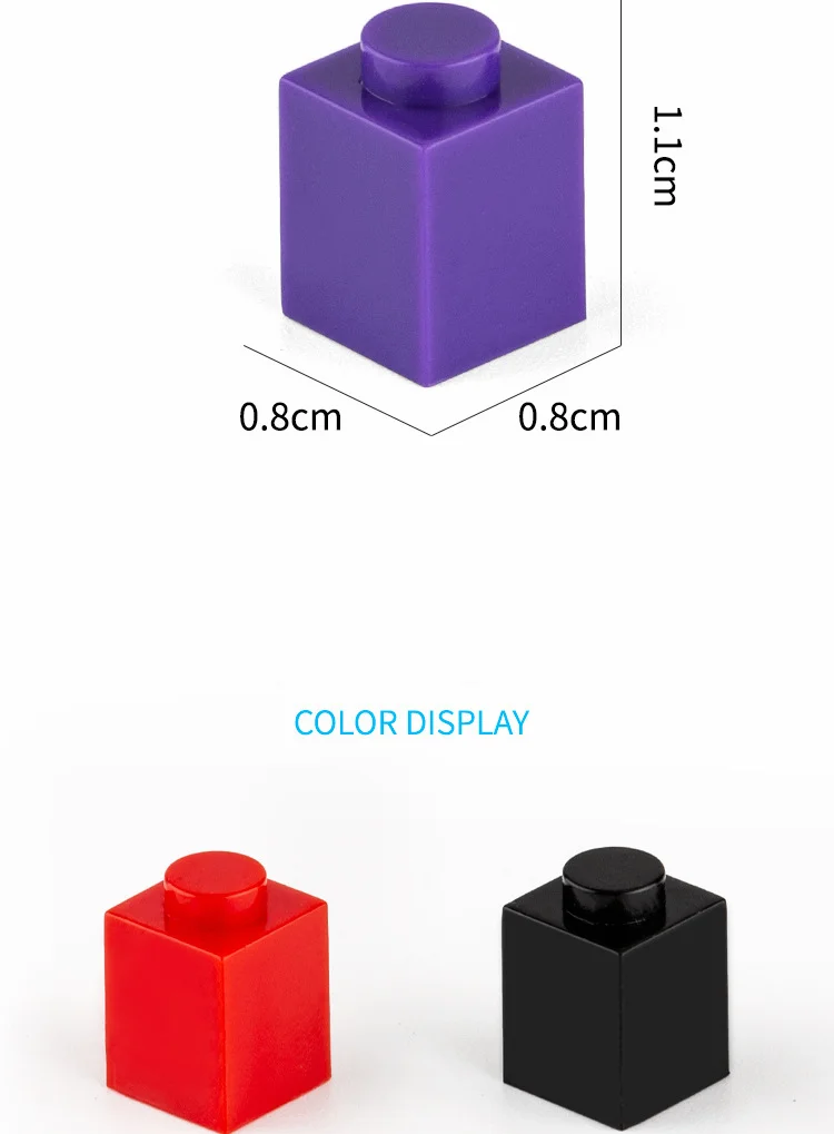 50pcs Bloc Construction Lego 1x1