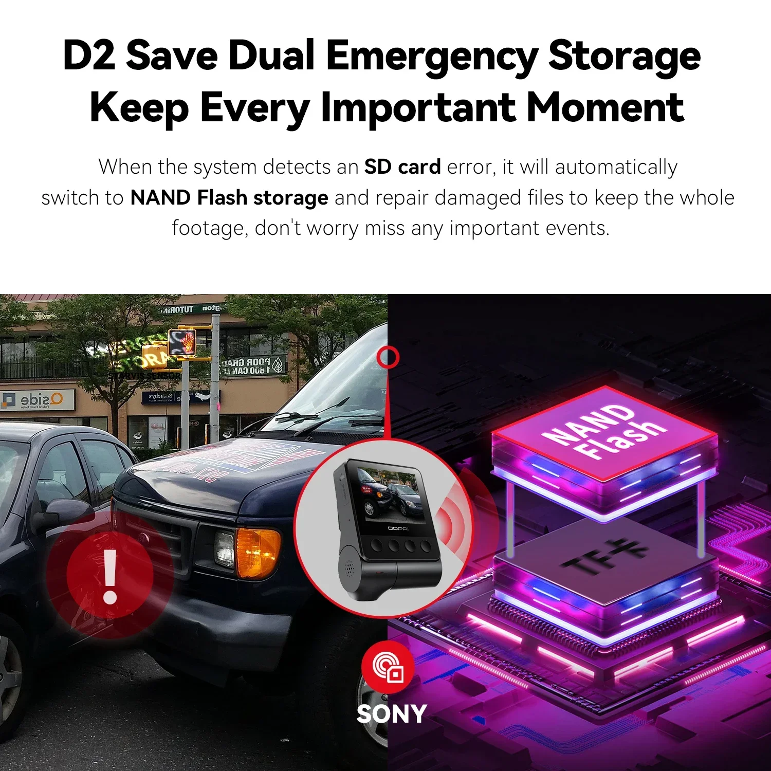 كاميرا داش كام DDPAI Dash Cam Z50 كاميرا أمامية وخ...