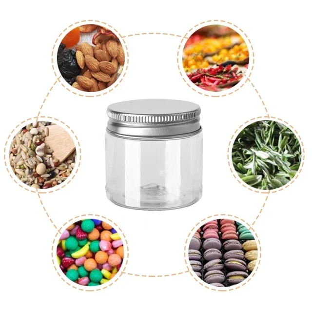 20Pcs 30/50/60/80/120/150ml Storage Jars With Lids Aluminum 1