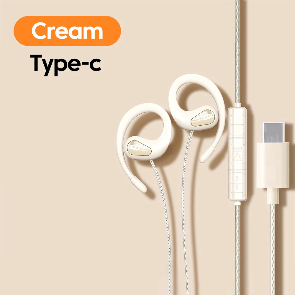 Clip-on Wired Control Earbuds with 9D Surround Sound and HD Mic