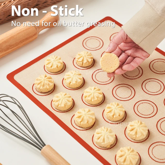 1PC Silicone Baking Mat for Oven, Reusable Non Stick Heat Resistant Bakeware Sheets Liner, Baking Tools for Cookie Macaron Bread 4