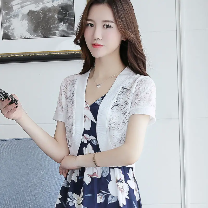 Women Bolero Summer Short Sleeve Shrug Bolero Lace Bridal Cape Jacket Elegant Wraps Beach Shawl Bridal wedding shawl