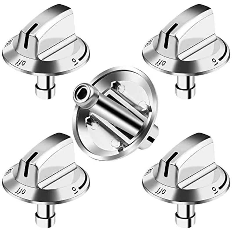 

5 Pack Gas Stove Knobs 5304525746 Range Replacement Knobs Parts Accessories Compatible For Frigidaire Gas Range Oven Stove