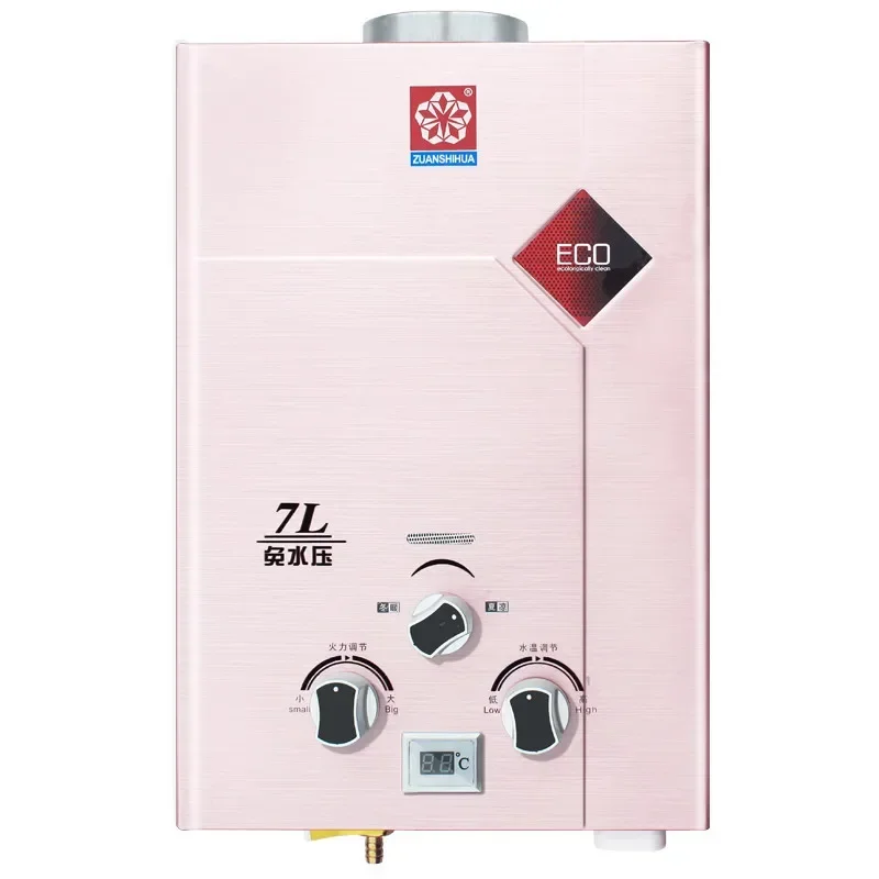 Household Gas Water Heater Liquefied Gas Natural Gas Low Water Pressure-Free Instant Bath Rental Room 6L 7L