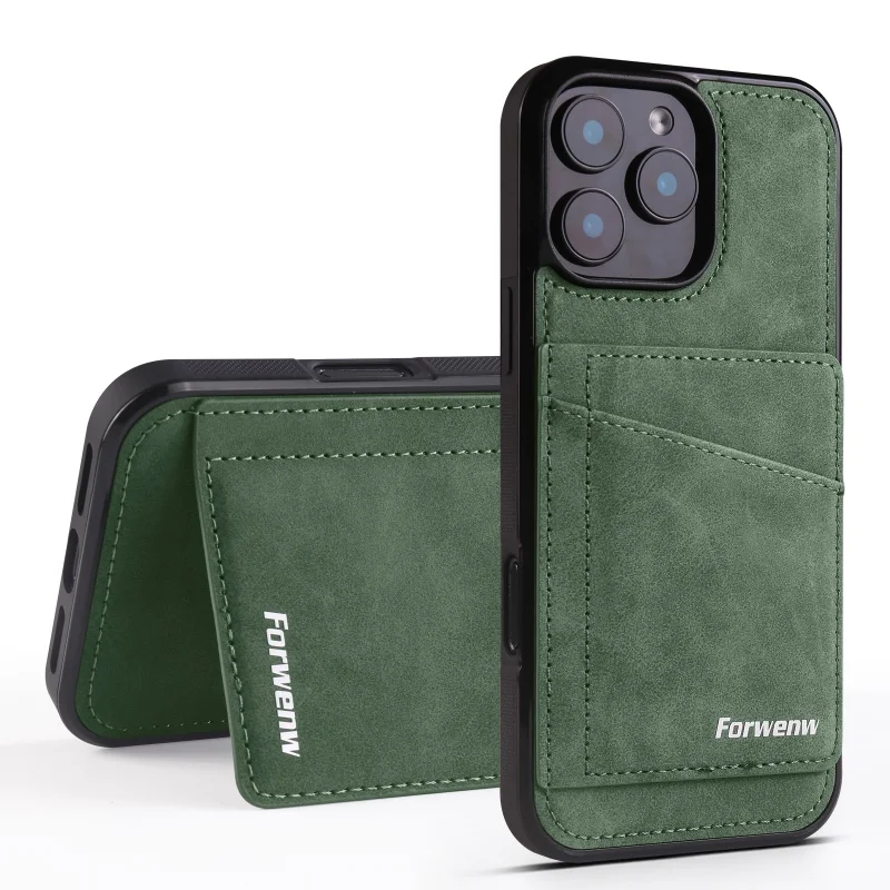 Magnetic Leather Wallet Card Slot Phone Case - Flip Purse Holder Cover