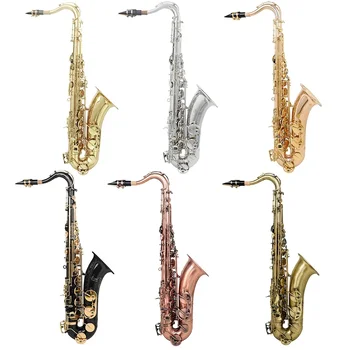 M MBAT Tenor Saxophone Bb Brass Tenor Sax Professional Bb Saxophone with Cleaning Cloth Glove Reed Mouthpiece Durable Parts
