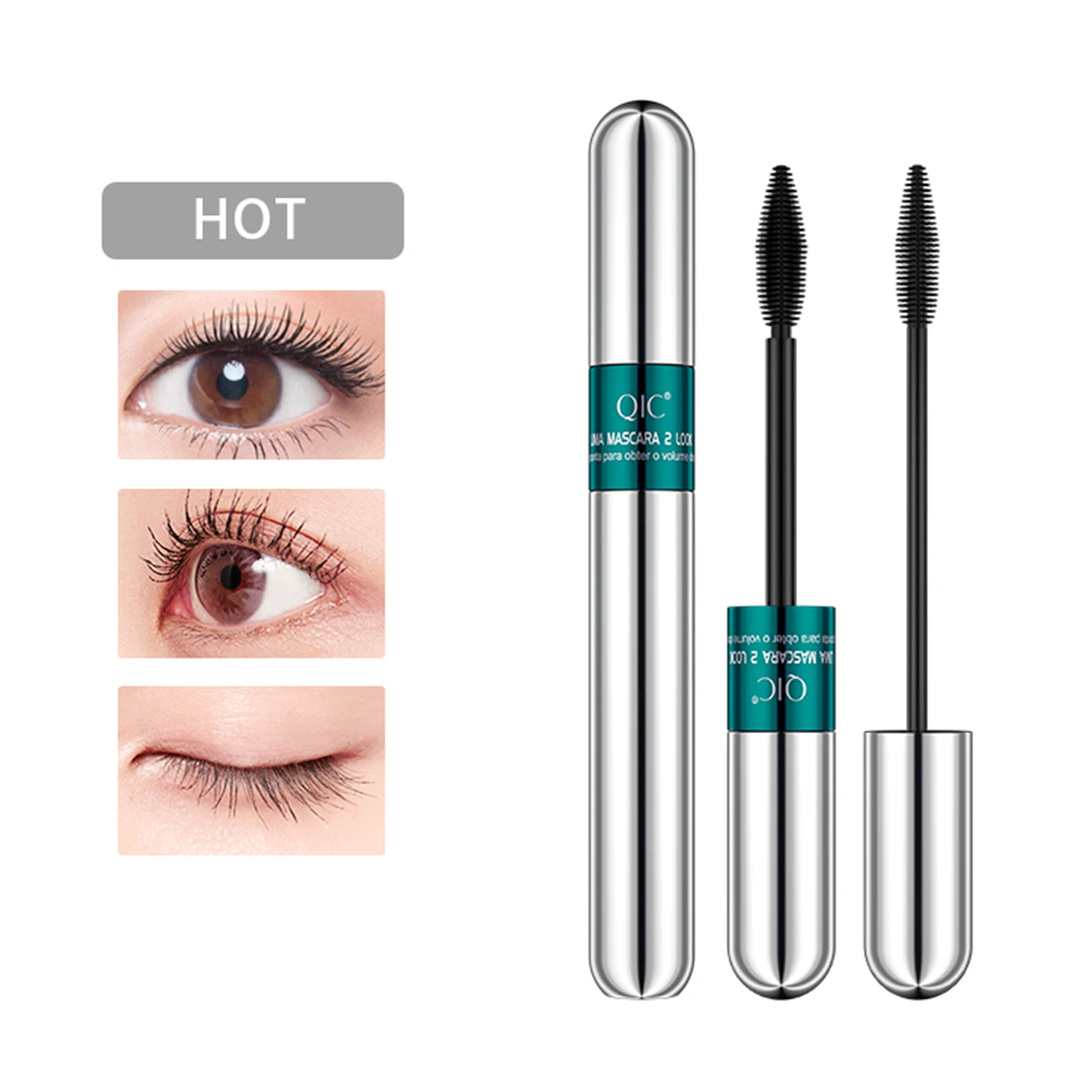 

Sdattor Double Head Waterproof Mascara 4D Thick Pull Long Curl Eyelashes Liquid Not Easy Dizzy Dye Eye Lashes Quick Waterproof