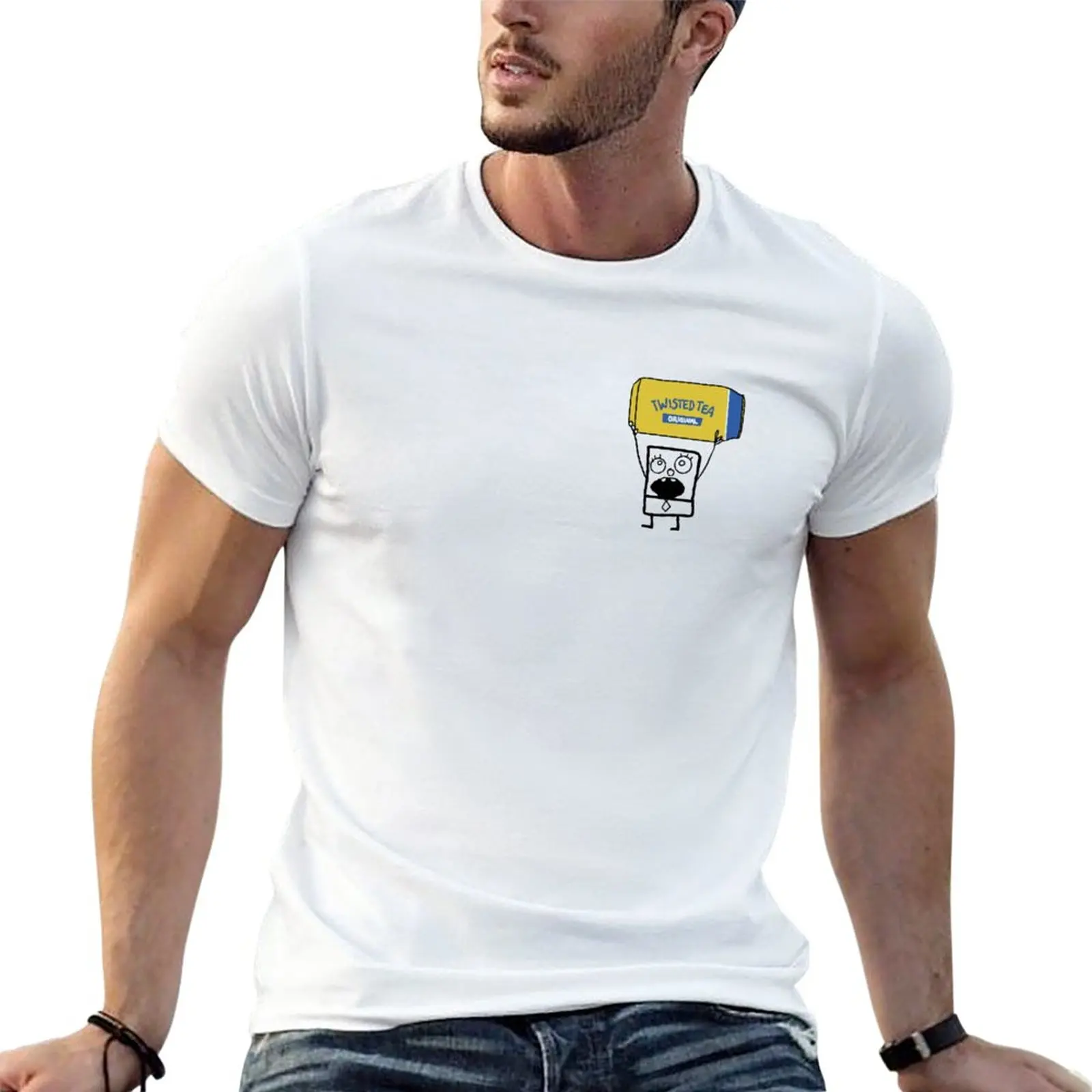 

New Doodlebob twisted tea T-Shirt funny t shirt tops mens clothes