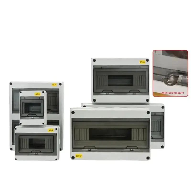กล่องรวมสายไฟฟ้ากันน้ำกลางแจ้ง HT IP65 สำหรับงานหนัก ติดตั้งบนพื้นผิว ทำจากพลาสติก สำหรับป้องกันบ้านและสวน 1