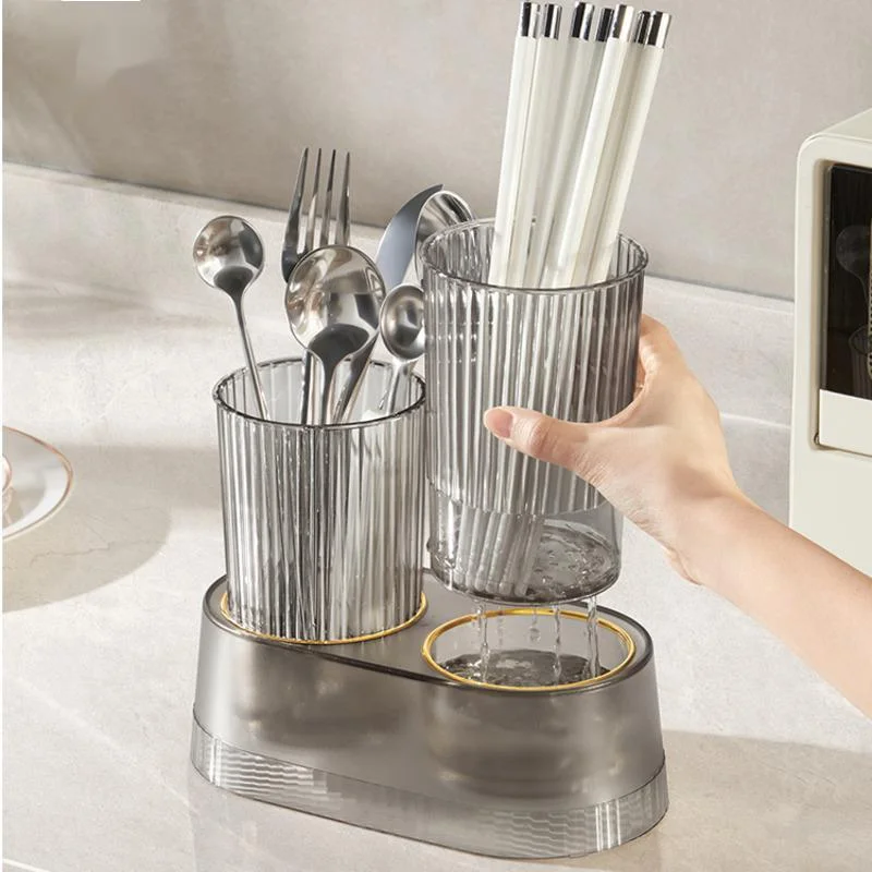 

Light Luxury Chopsticks Cutlery Holder Household Chopsticks Storage Shelf Wall Hanging Kitchen Table Can Be Drained Spoon Holder
