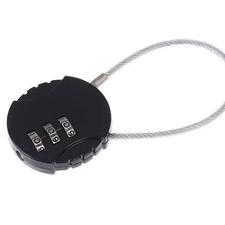Secure Combination Cipher Lock for Luggage and Travel Accessories (Black)