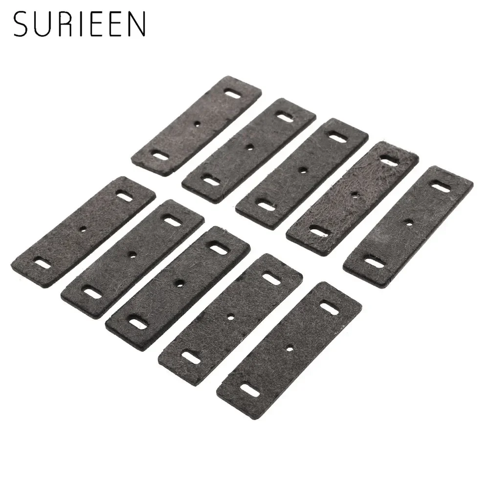 10Pcs Microfiber Leather Catapult Pouches Hunting Rubber Band Shooting Bow Estilingue Slingshots Pouch With Square Holes 58*18mm