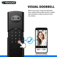 Tuya WiFi APP 3D Face Recognition Fingerprint Smart Lock Waterproof Gate Iron Door RFID Digital Face Recognition Lock For home 2