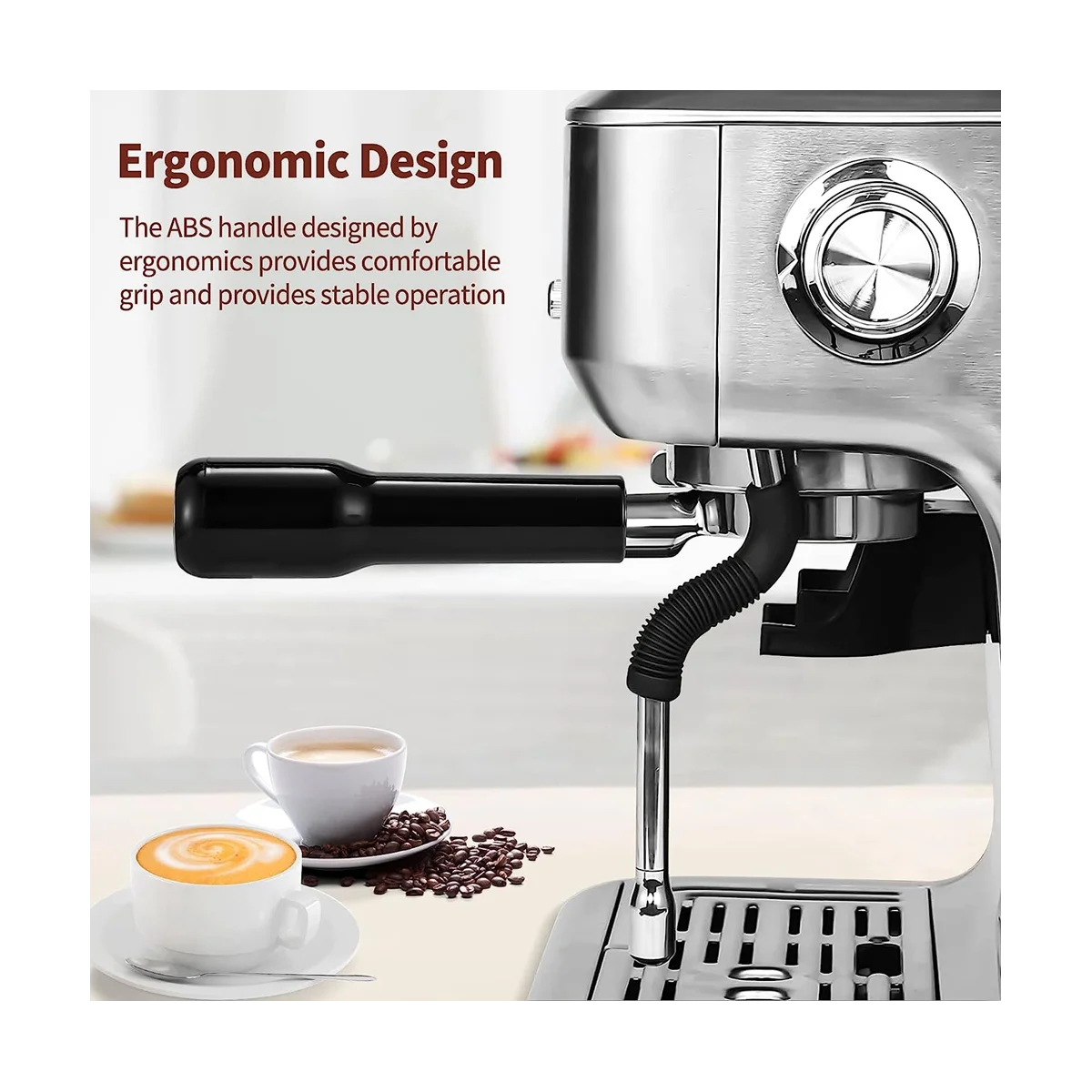 Portafiltro Senza Fondo Da 58Mm Portafiltro Per Caffè Espresso A 2 Orecchie Con Cestello Filtrante Per Macchina Da Caffè E61 Rocket, Faema, Rancilio