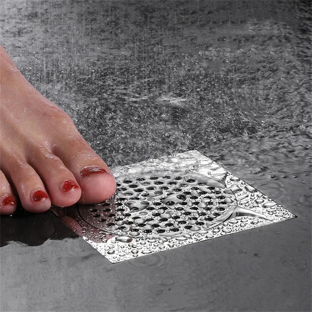 Stainless Steel Shower Sink Strainer Drain Hair Filter Cover For Bathroom Shower Circular Floor Drain Cover Hair Filter Screen sink strainer