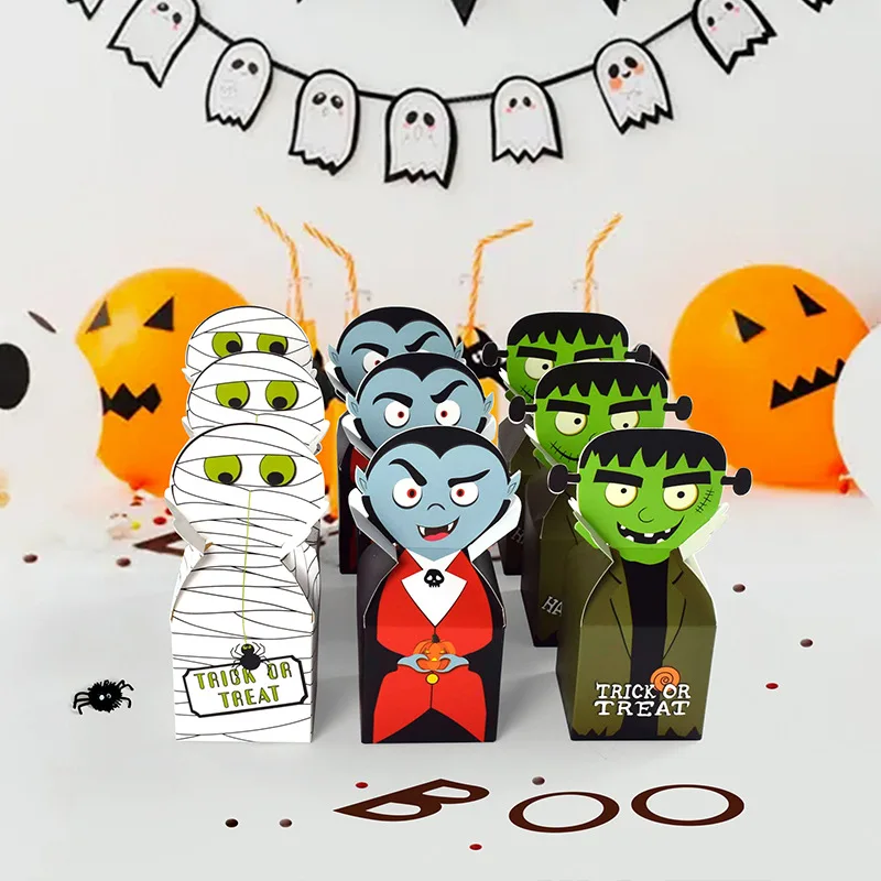 5 Pezzi Originale Halloween Big Head Monster Candy Box Colorato Halloween A Tema Party Gift Box