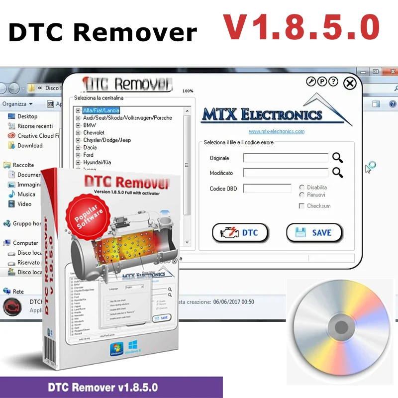 

Лидер продаж 2024, программное обеспечение для удаления DTC для KESS KTAG FGTECH OBD2 MTX DTC Remover 1.8.5.0 с Keygen9, дополнительное программное обеспечение ECU для настройки, неисправность ECU