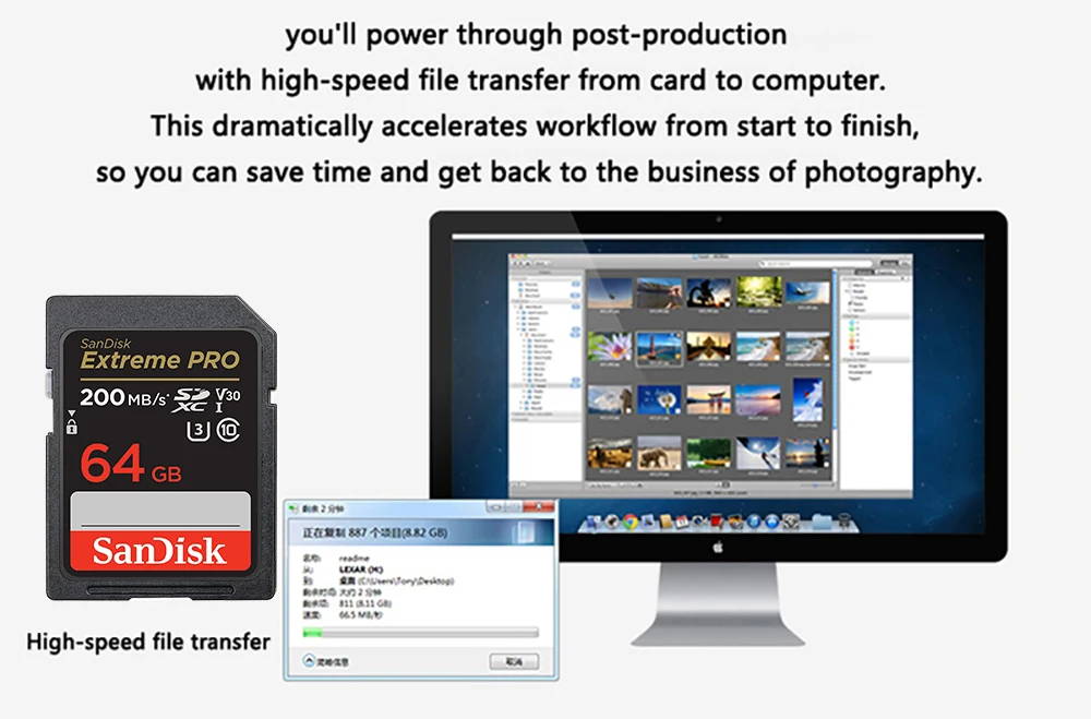 SanDisk Extreme PRO SD Card 512GB 256GB 128GB 64G 32G U3 4k Read up to 200MB/s C10 V30 UHS-I SDHC / SDXC Memory Cards for Camera
