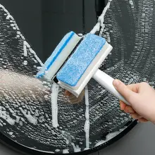 Cepillo mágico de limpieza de vidrio para ventana, limpiador de esponja de doble cara, raspador de ducha de pared para baño, herramientas de fregado de espejo