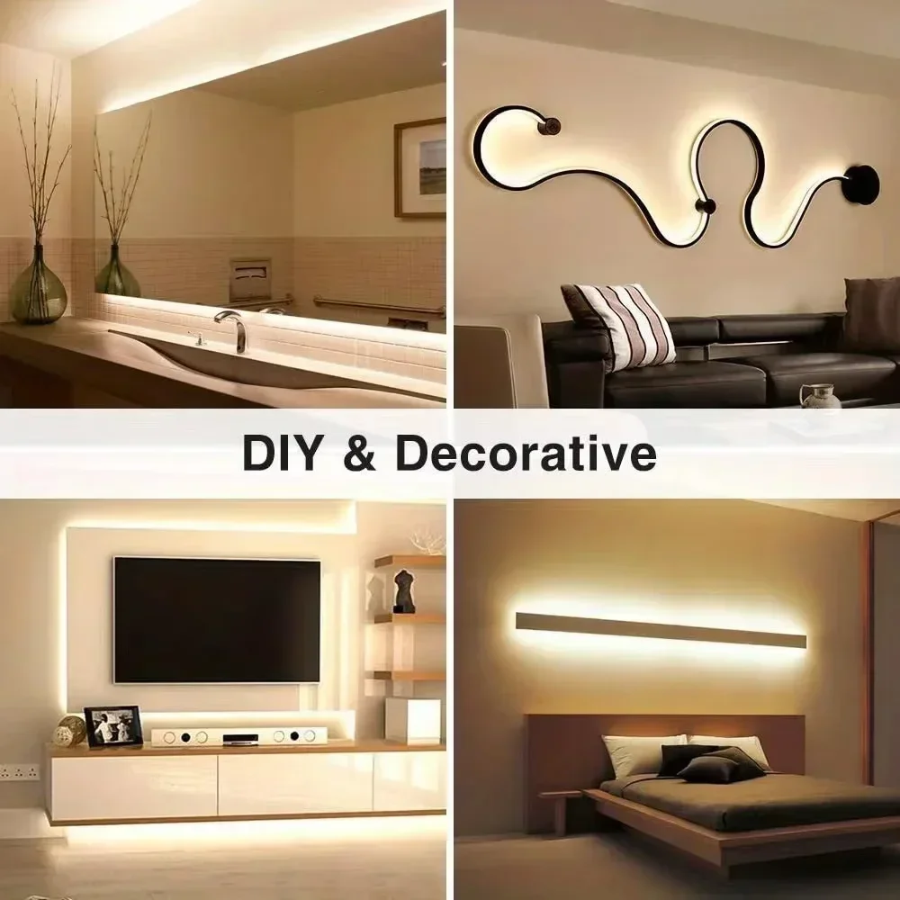 LED Neon Strip Lights USB Touch/Gesture Control Dimmable Lights Lamp Tape Flexible Cabinet Lighting for Home Decor TV Backlights