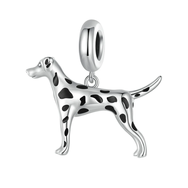 Charm Bulldog Francese In Argento 925 Per Bracciale - Ciondolo Metallo Con Foro 4,5 Mm - Gioiello Moda Donna Bijoux Blu