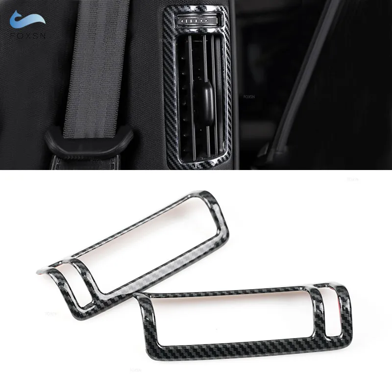 

Для Audi A6 C8 / A7 2019 2020 2021 углеродное волокно текстура B стойка кондиционер решетка вентиляционного отверстия рама крышка Защитная отделка