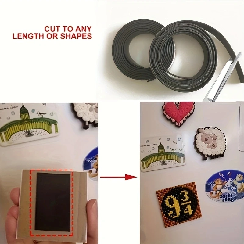 Rubber Magnetic Stripe 1M Rubber Magnetic Stripe Flexible Magnet DIY Craft Tape