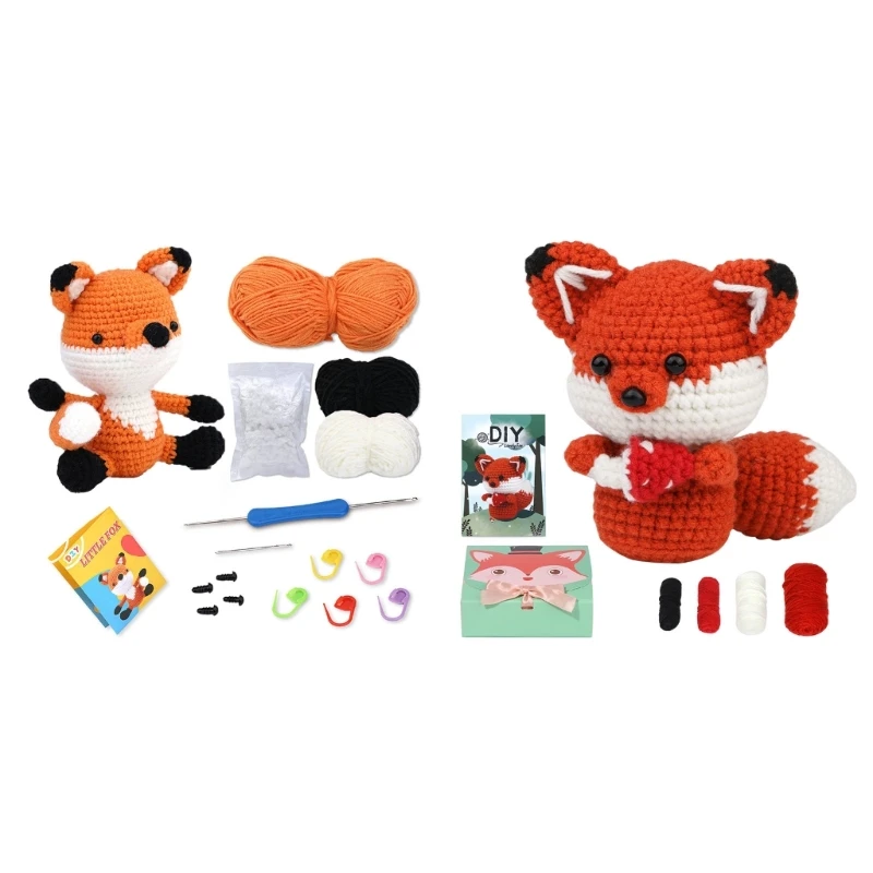 

DIY Crochet Animal Set for Beginners Starter Material Pack Include Yarn Dropship