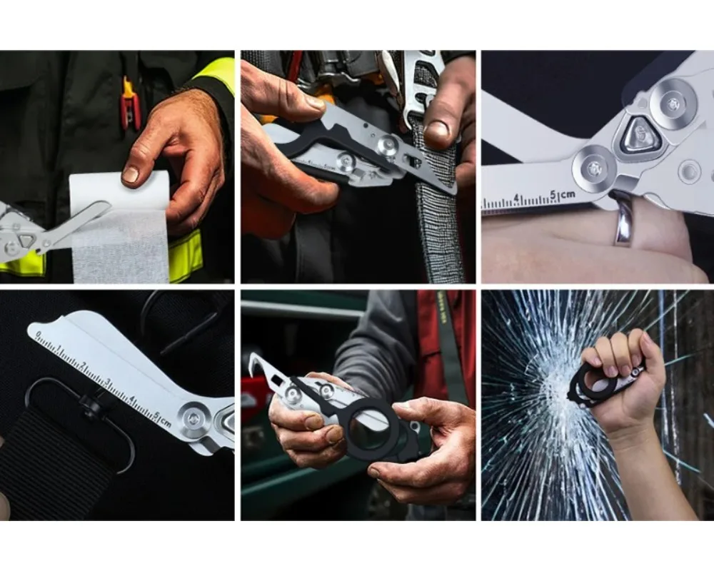 Description Picture 3 of itemMultifunction Scissors For First Aid Expert Tactical Folding Scissors Outdoor Survival Tool Combination Gadget