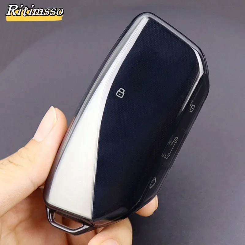 Transparent Soft TPU Car Smart Key Cover Case - Enhanced Accessory
